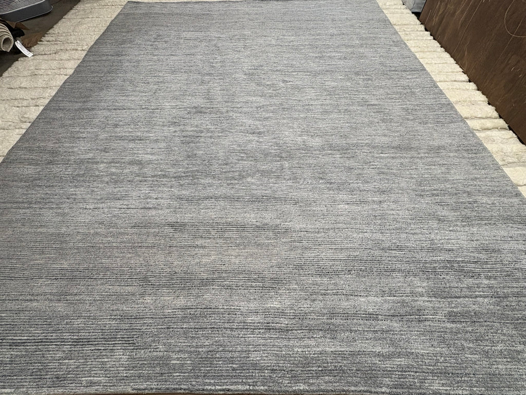 RH Performance Rug – Approx. 9' × 12' Marled Ocean (Attributed) | Hand-Loomed Performance Construction | Textural Contemporary Design