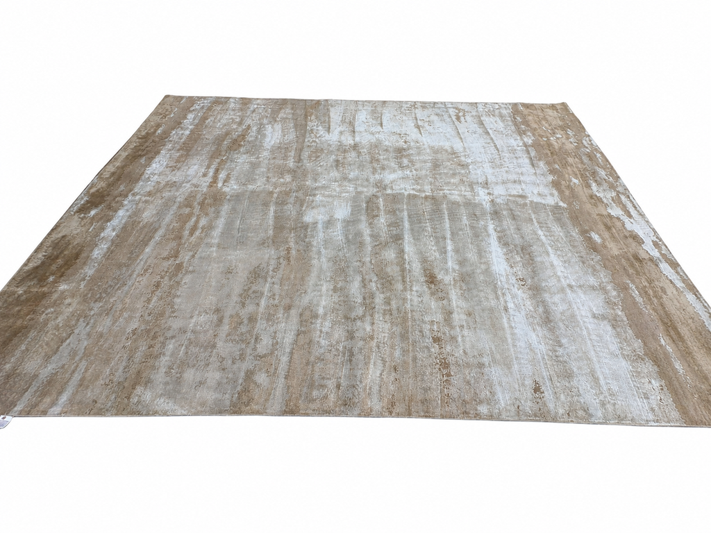 RH Suvali Silk & Wool Rug – 10' × 14' Wheat Multi | 90% Silk | Hand-Knotted | 84 Persian Knots Per Square Inch