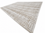 RH Rajouri Silk & Wool Rug – 9' × 12' Sand | Hand-Knotted Silk & Wool | Hand-Carved | Made in Nepal