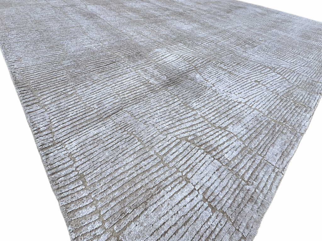 RH Lasya Silk & Wool Rug – 12' × 15' Sand | Hand-Knotted Silk & Wool