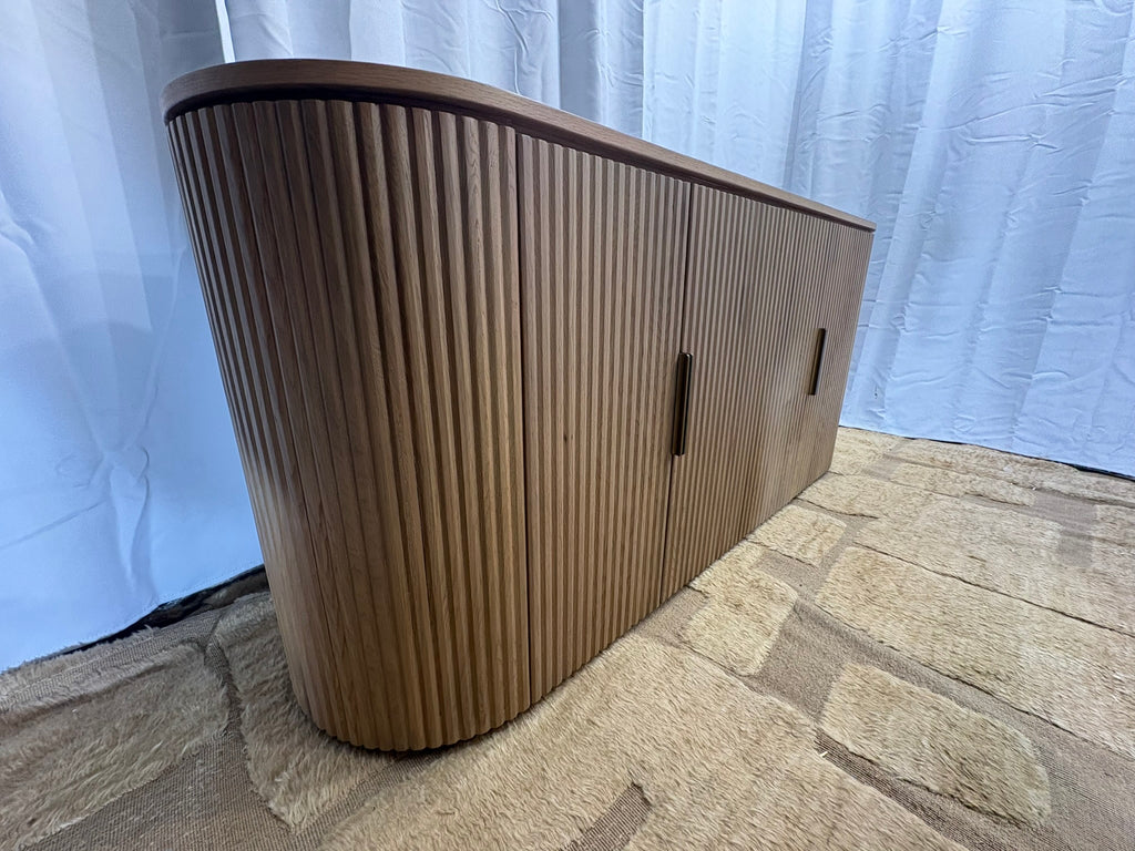 RH Byron 4-Door Sideboard — 84” Light Oak | Reeded American White Oak | Artisan Crafted (3 of 3)