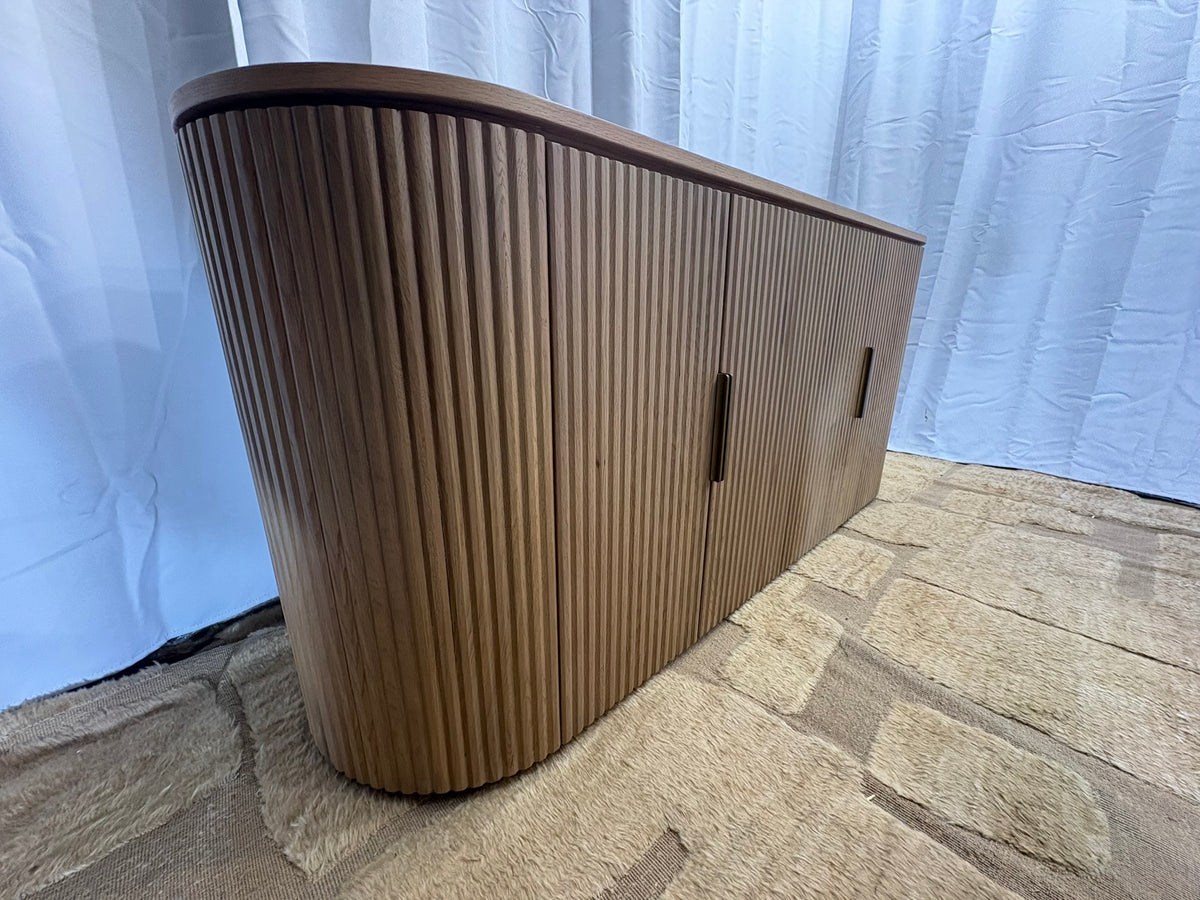 RH Byron 4-Door Sideboard — 84” Light Oak | Reeded American White Oak | Artisan Crafted (3 of 3)