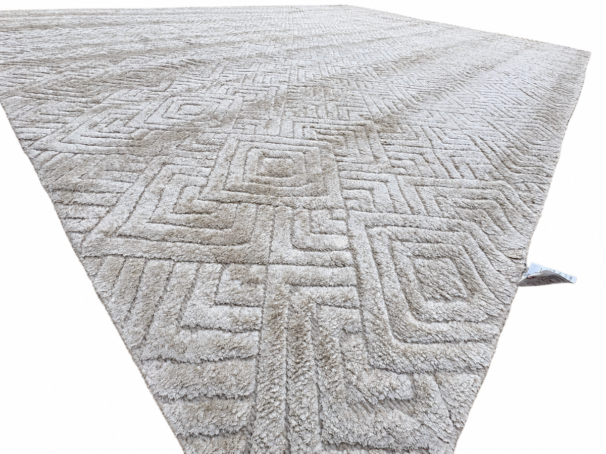 RH Talsari Silk & Wool Rug – 12' × 15' Wheat | Hand-Knotted Silk & Wool | 100 Tibetan Knots Per Square Inch | Made in Nepal