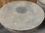 RH Vetro Round Side Table – 21" Diam. × 16"H | Dark Grey | Set of 2 | Pre-Owned