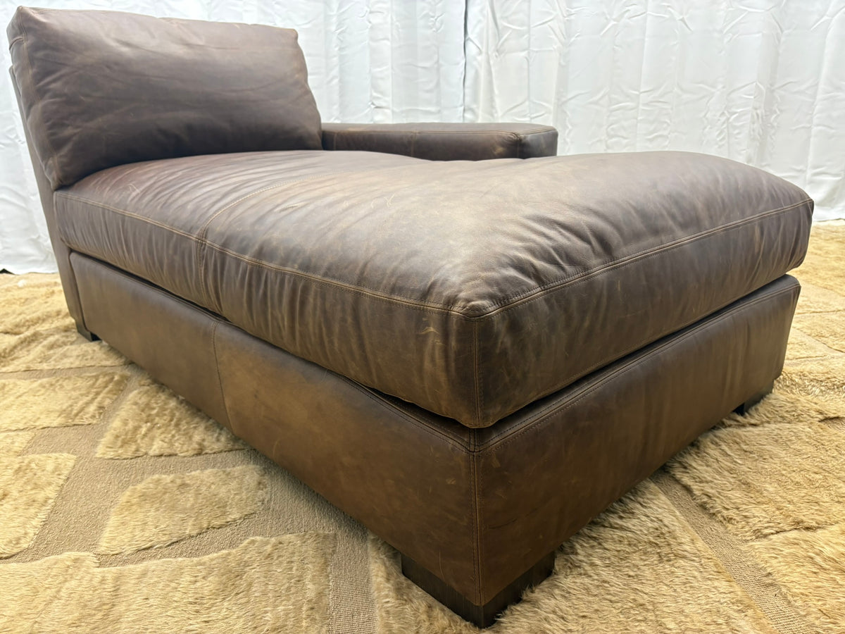 RH Maxwell Leather Right-Arm Chaise