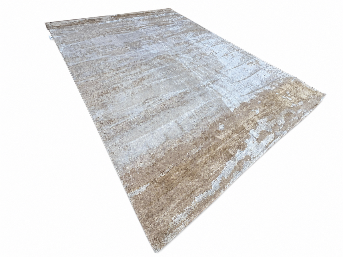 RH Suvali Silk & Wool Rug – 10' × 14' Wheat Multi | 90% Silk | Hand-Knotted | 84 Persian Knots Per Square Inch