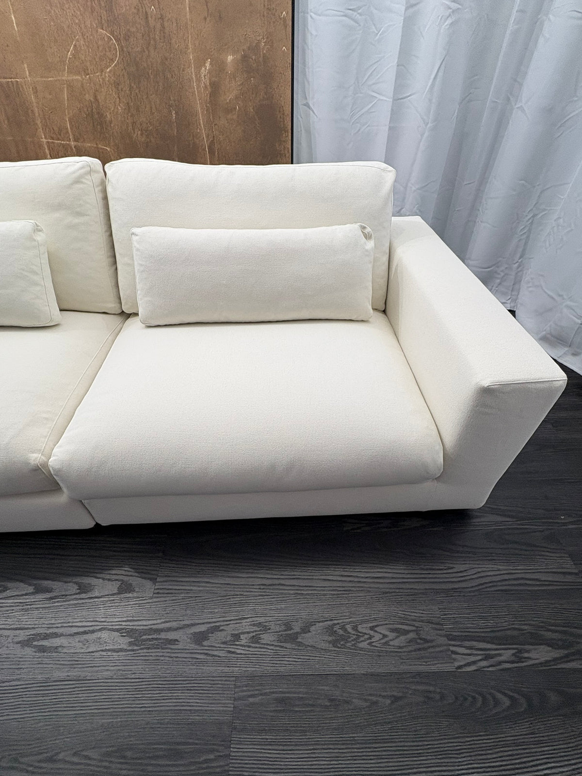 RH Lugano Modular 4-Piece Sectional | Italy | Down | Performance Linen Weave – Natural