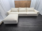 RH Lugano Modular 4-Piece Sectional | Italy | Down | Performance Linen Weave – Natural