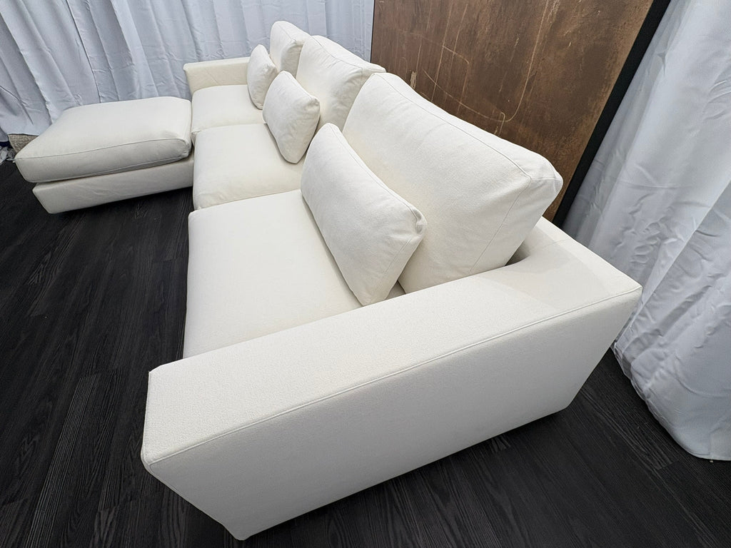 RH Lugano Modular 4-Piece Sectional | Italy | Down | Performance Linen Weave – Natural
