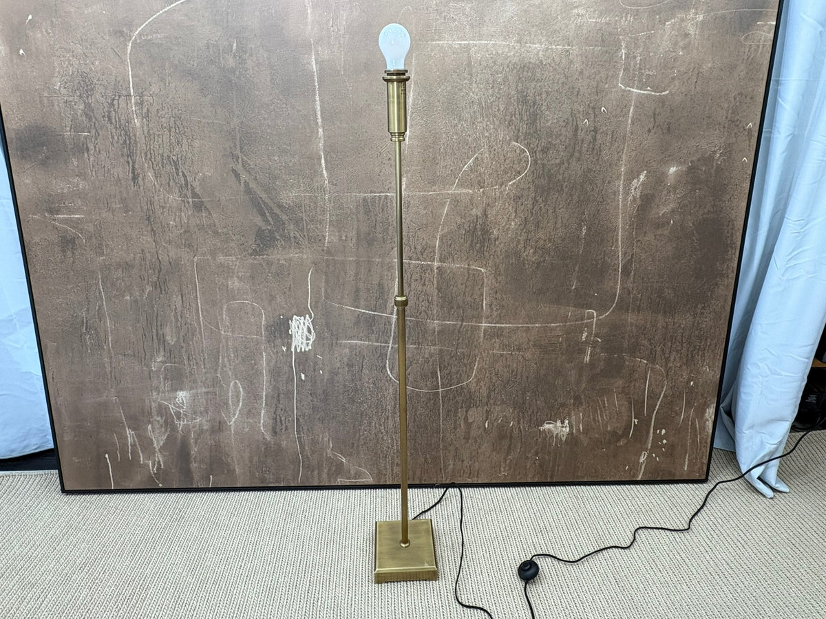 RH Pyramid Telescoping Floor Lamp Vintage Brass | Adjustable Height | Cast Zinc & Steel