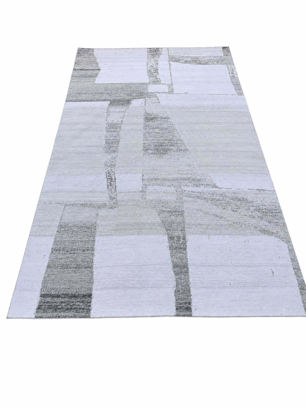 RH Nihal Wool Rug – 10' × 14' Multi Grey | 100% Hand-Spun Wool | Hand-Knotted | Abstract Geometric Design | Made in Nepal