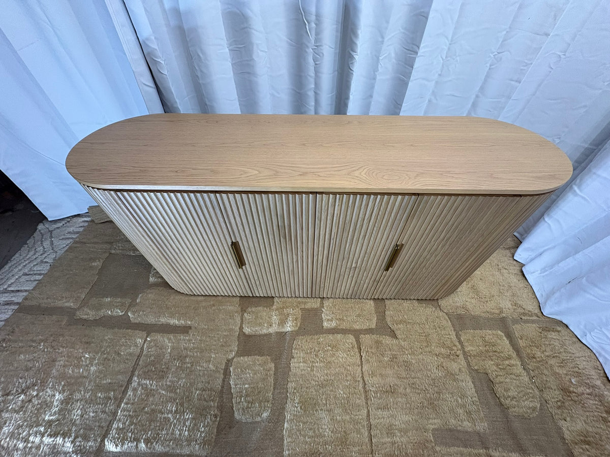 RH Byron 4-Door Sideboard — 84” Light Oak | Reeded American White Oak | Artisan Crafted (3 of 3)