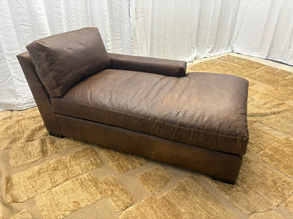 RH Maxwell Leather Right-Arm Chaise