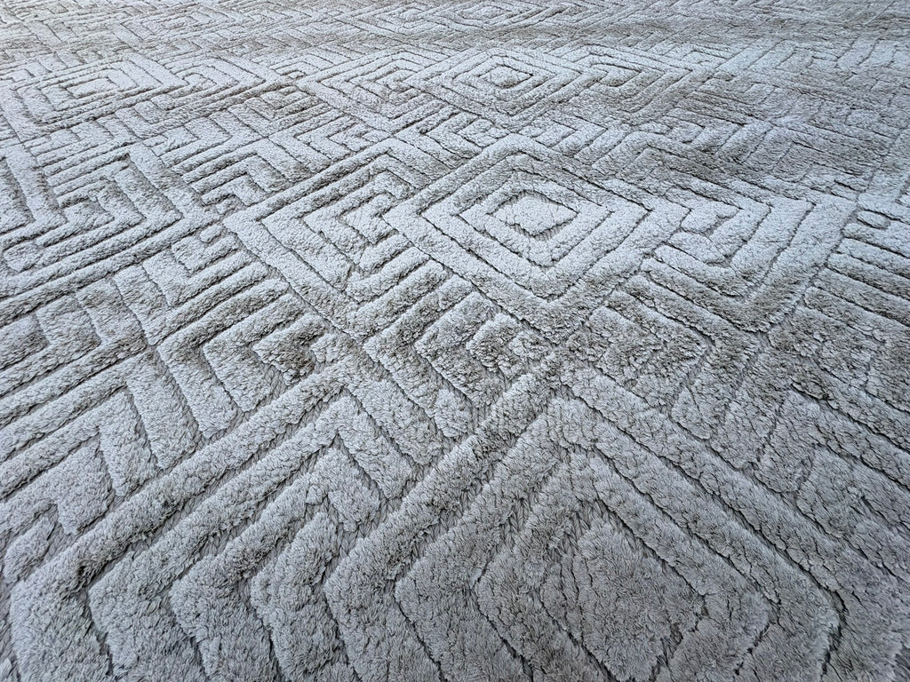 RH Talsari Silk & Wool Rug – 12' × 15' Wheat | Hand-Knotted Silk & Wool | 100 Tibetan Knots Per Square Inch | Made in Nepal