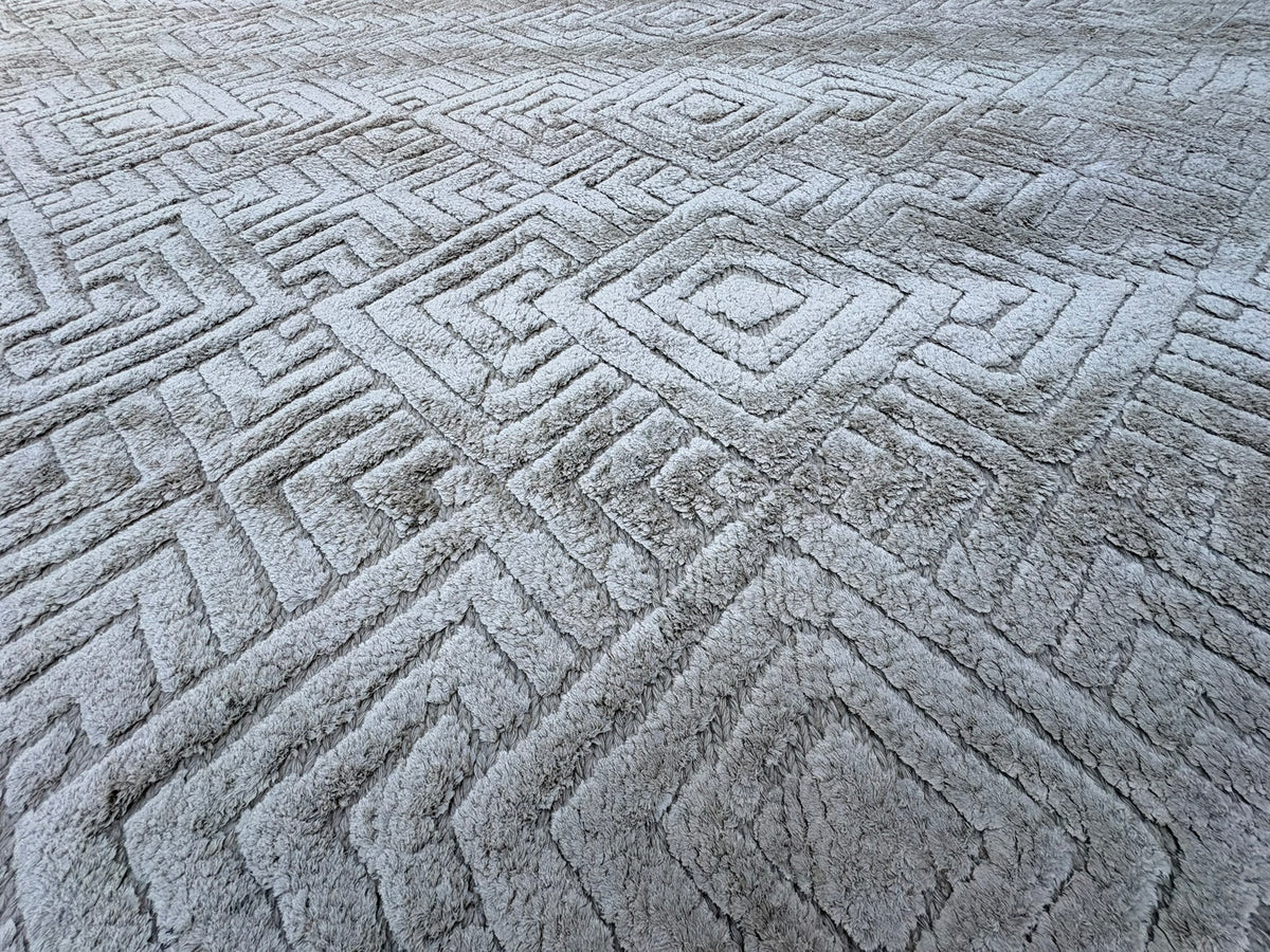 RH Talsari Silk & Wool Rug – 12' × 15' Wheat | Hand-Knotted Silk & Wool | 100 Tibetan Knots Per Square Inch | Made in Nepal
