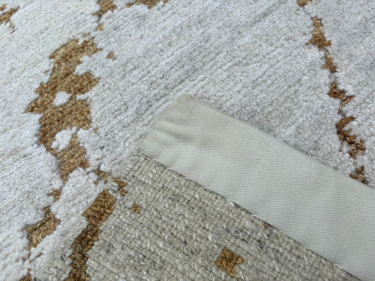 RH Lakshmi Wool Rug – 10' × 14' Cream / Bronze | Hand-Knotted Himalayan Wool & Jute | Made in Nepal
