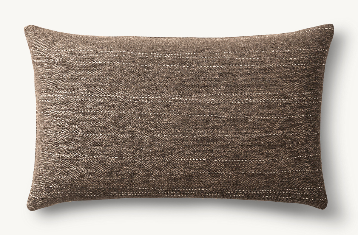 RH Restoration Hardware Kuba Cloth Pickstitch Pillow Cover - Lumbar