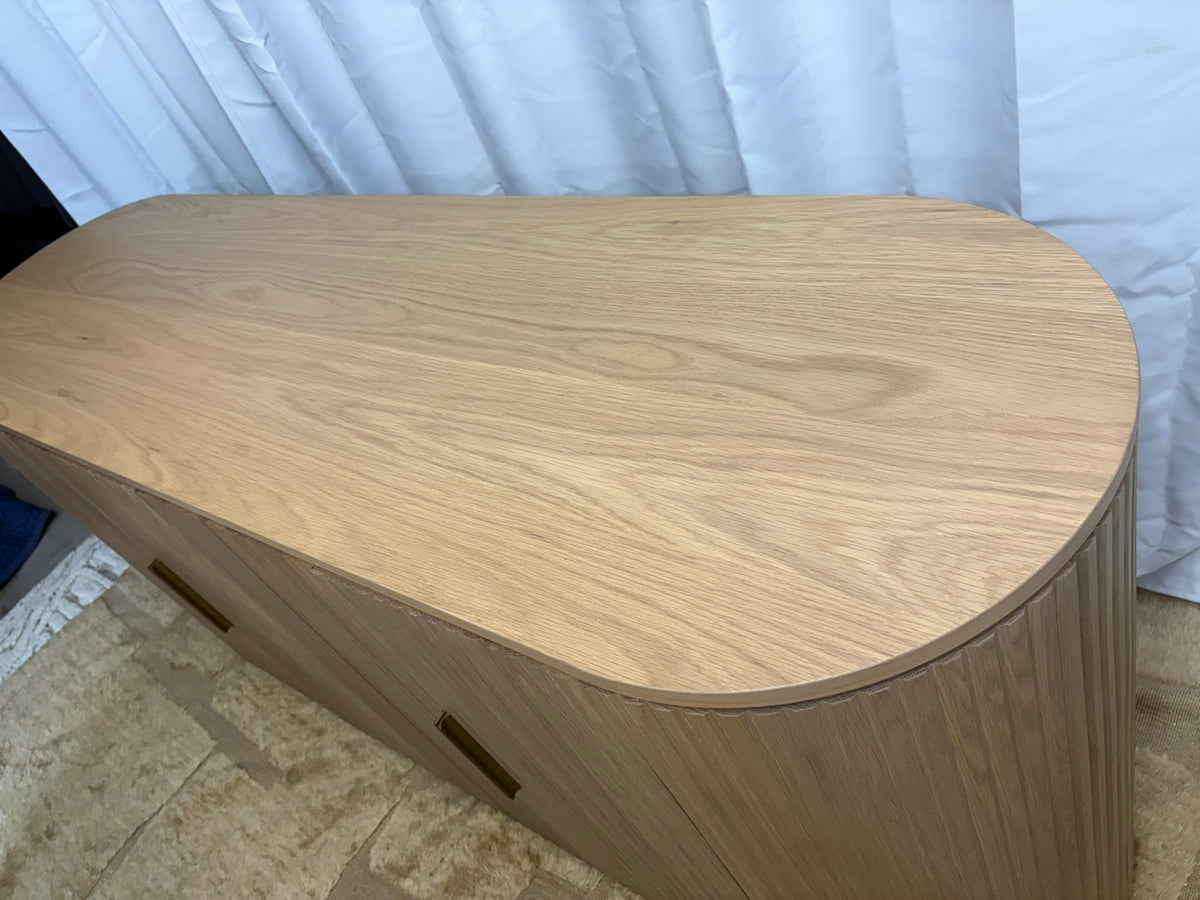 RH Byron 4-Door Sideboard — 84” Light Oak | Reeded American White Oak | Artisan Crafted (2 of 3)