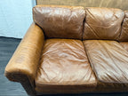 RH Original Lancaster Leather 3-Cushion Sofa – 7' Petite 38"D | Italian Brompton Cocoa | Down-Feather | Pre-Owned