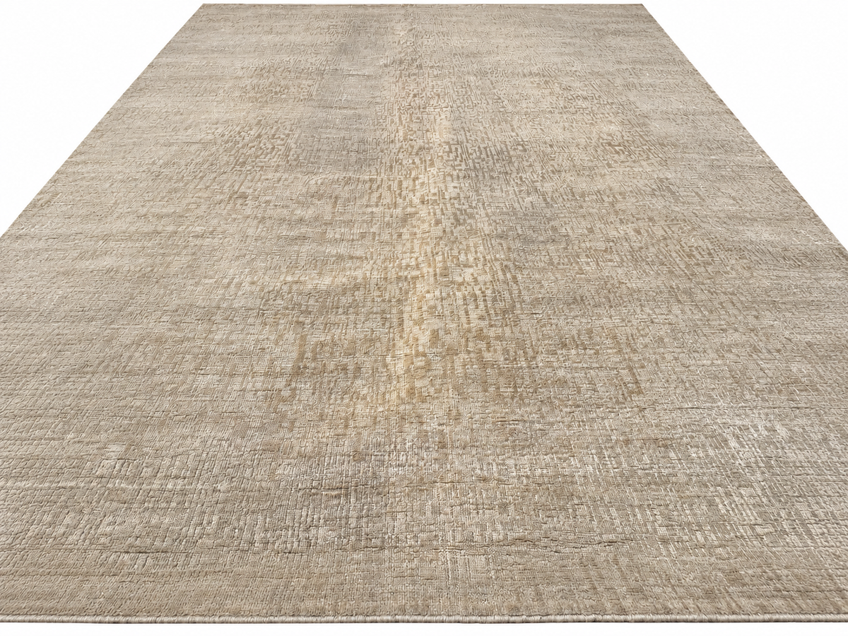 RH Matrice Wool & Silk Rug – 10' × 14' Ivory | Hand-Knotted Wool & Silk