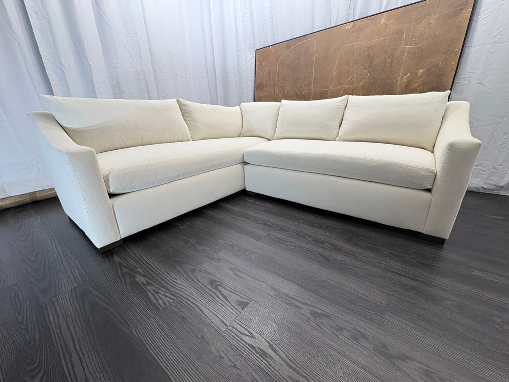 RH Belgian Classic Slope Arm Left-Arm Bench-Cushion L-Sectional