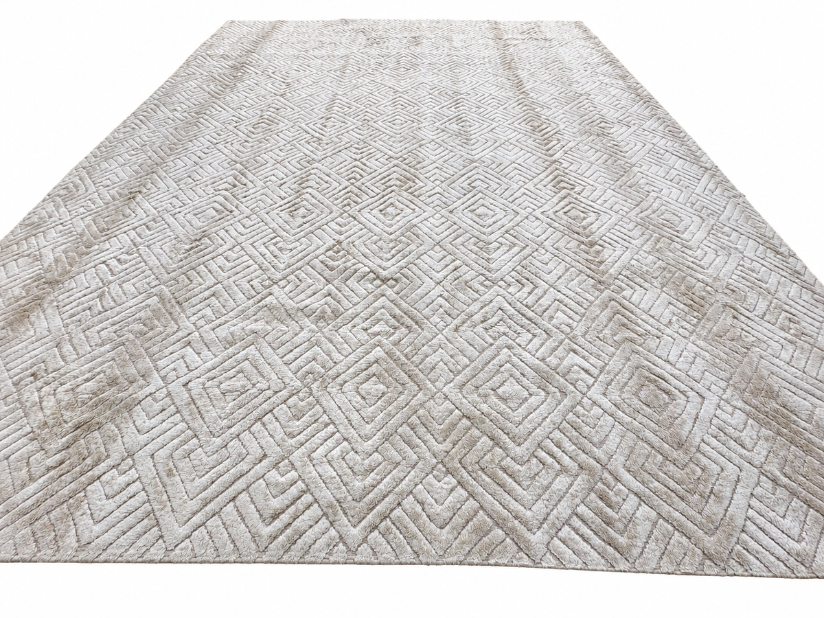 RH Talsari Silk & Wool Rug – 12' × 15' Wheat | Hand-Knotted Silk & Wool | 100 Tibetan Knots Per Square Inch | Made in Nepal