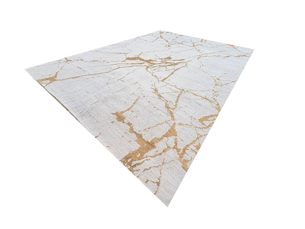 RH Lakshmi Wool Rug – 10' × 14' Cream / Bronze | Hand-Knotted Himalayan Wool & Jute | Made in Nepal
