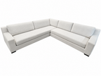 RH Modena Track Arm Left-Arm Bench-Cushion L-Sectional – Perennials Performance Textured Linen Weave in Mist