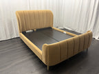 RH Valentina Upholstered Bed — Queen | Camel Performance Velvet