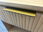 RH Byron Open Nightstand – 32" Light Oak | American White Oak | Reeded Detail | Soft-Close Drawer