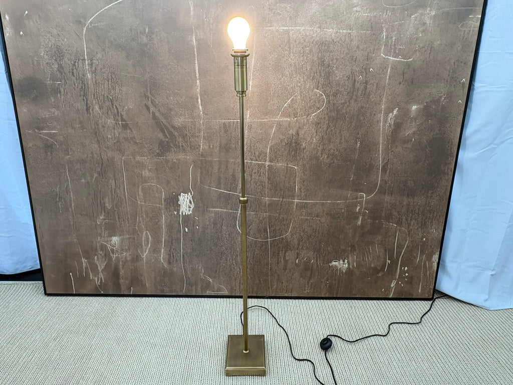 RH Pyramid Telescoping Floor Lamp Vintage Brass | Adjustable Height | Cast Zinc & Steel