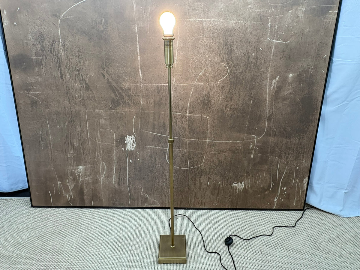 RH Pyramid Telescoping Floor Lamp Vintage Brass | Adjustable Height | Cast Zinc & Steel