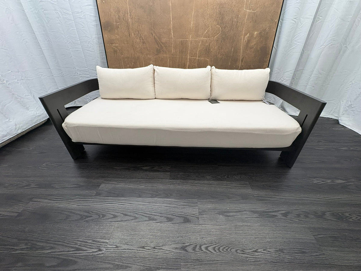 RH Restoration Hardware Matira Aluminum Sofa
Designed by Harrison & Nicholas Condos
84" | Iron Finish | Natural Performance Textured Weave