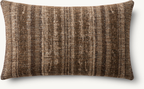 RH Restoration Hardware Ria Stripe Pillow Covers 
Set of 2 | 13" × 21" Lumbar | Burnt Caramel