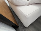 RH Cloud 9' Luxe Sofa — 2-Cushion | Perennials Performance Textured Linen Weave | White