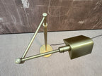 RH Métier Task Floor Lamp Lacquered Burnished Brass | Adjustable Swing Arm | Dimmable Task Lighting