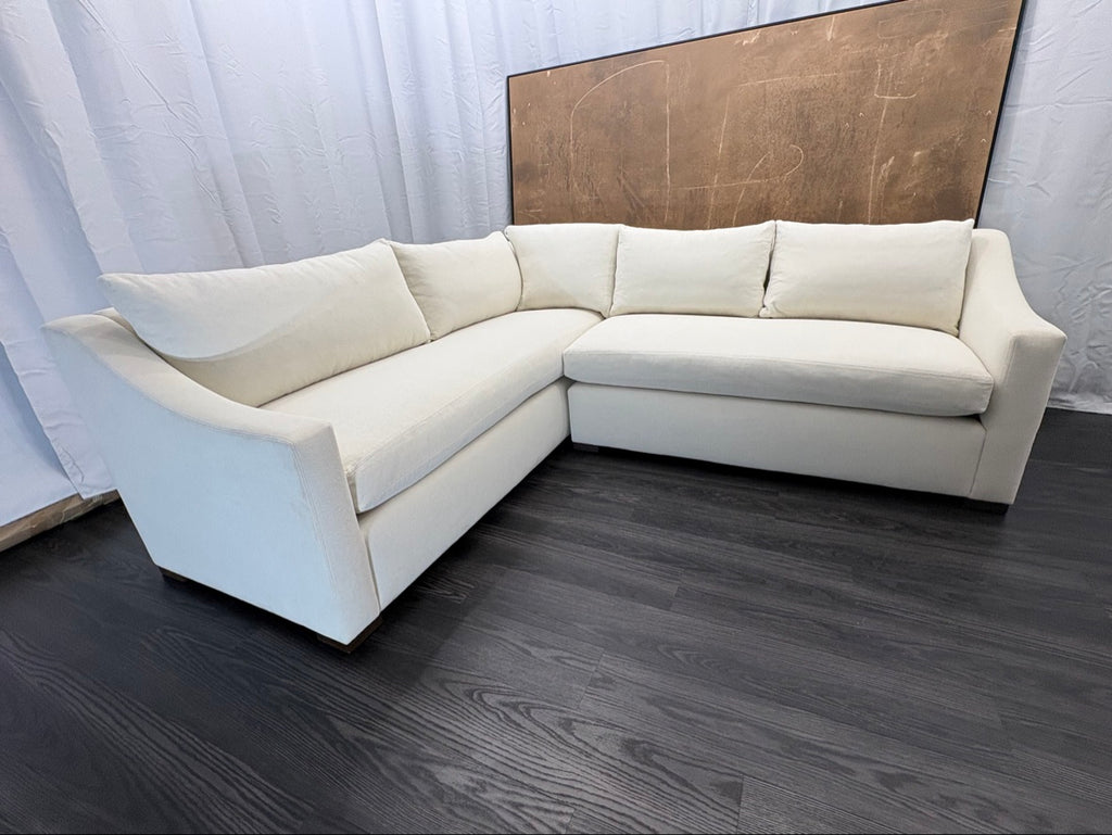 RH Belgian Classic Slope Arm Left-Arm Bench-Cushion L-Sectional