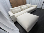 RH Lugano Modular 4-Piece Sectional | Italy | Down | Performance Linen Weave – Natural