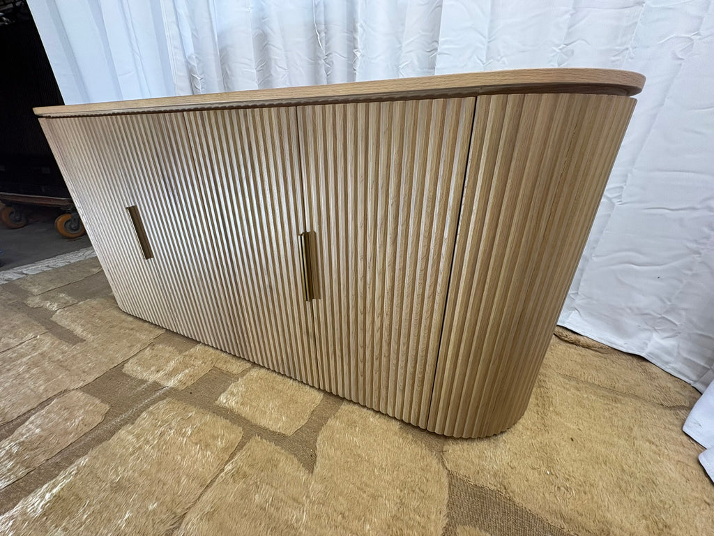 RH Byron 4-Door Sideboard — 84” Light Oak | Reeded American White Oak | Artisan Crafted (3 of 3)