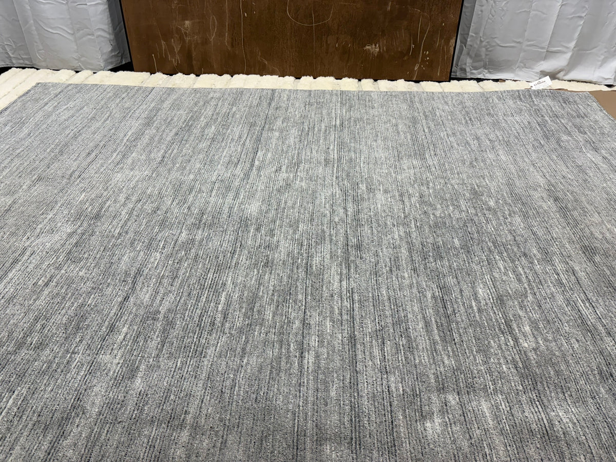 RH Performance Rug – Approx. 9' × 12' Marled Ocean (Attributed) | Hand-Loomed Performance Construction | Textural Contemporary Design