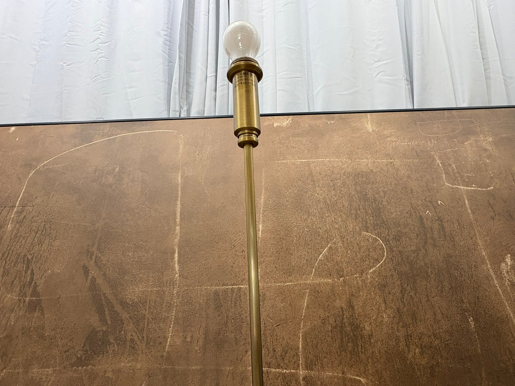RH Pyramid Telescoping Floor Lamp Vintage Brass | Adjustable Height | Cast Zinc & Steel