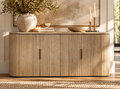 RH Byron 4-Door Sideboard — 84” Light Oak | Reeded American White Oak | Artisan Crafted (2 of 3)