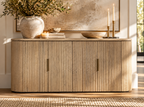 RH Byron 4-Door Sideboard — 84” Light Oak | Reeded American White Oak | Artisan Crafted (2 of 3)