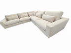 RH Lugano Modular 5-Piece Sectional | Italy | Down-Feather | Performance Linen Weave – Sand | Customizable