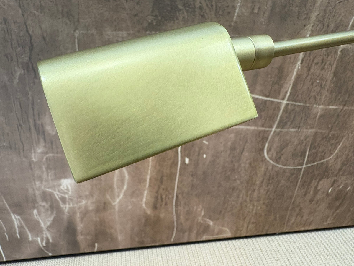 RH Métier Task Floor Lamp Lacquered Burnished Brass | Adjustable Swing Arm | Dimmable Task Lighting
