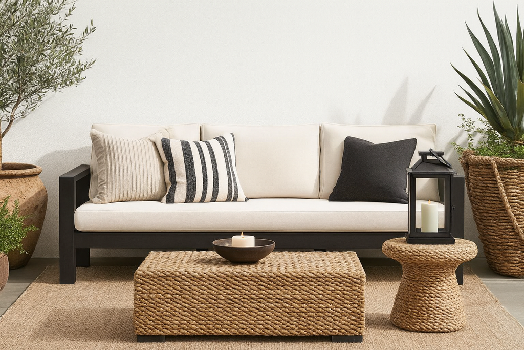 Pottery Barn Malibu Grand Sofa Rain Cushions