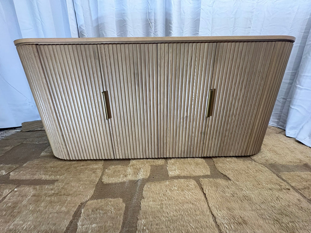 RH Byron 4-Door Sideboard — 84” Light Oak | Reeded American White Oak | Artisan Crafted (3 of 3)