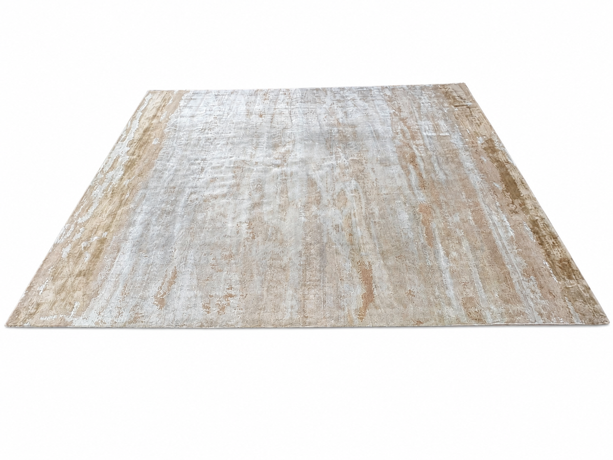 RH Suvali Silk & Wool Rug – 10' × 14' Wheat Multi | 90% Silk | Hand-Knotted | 84 Persian Knots Per Square Inch