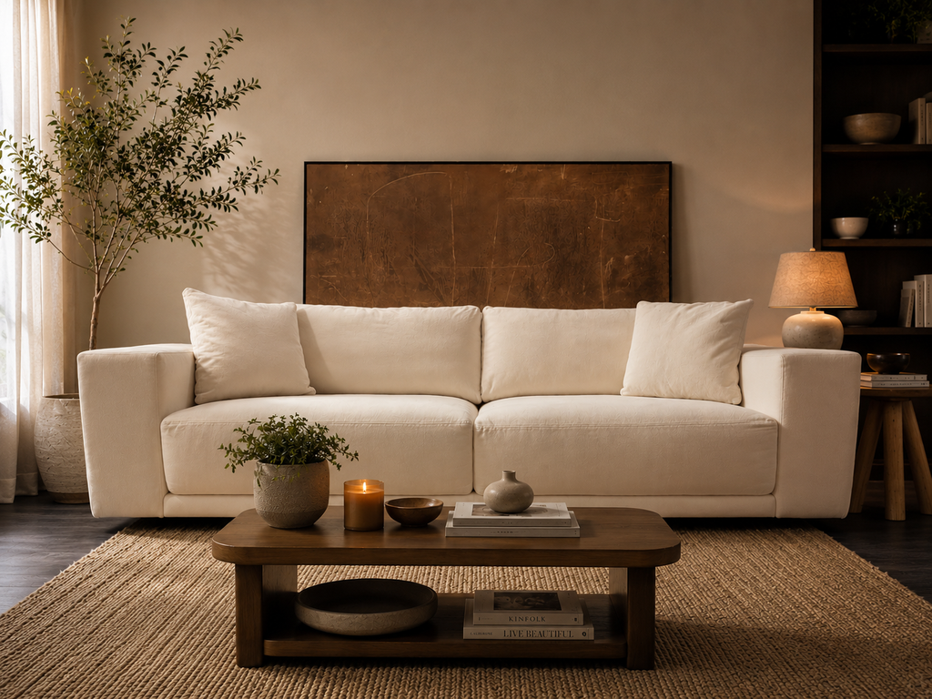 RH Bella 2-Cushion Sofa – 9' Classic Depth - Performance Linen Weave | Natural | Made in Italy