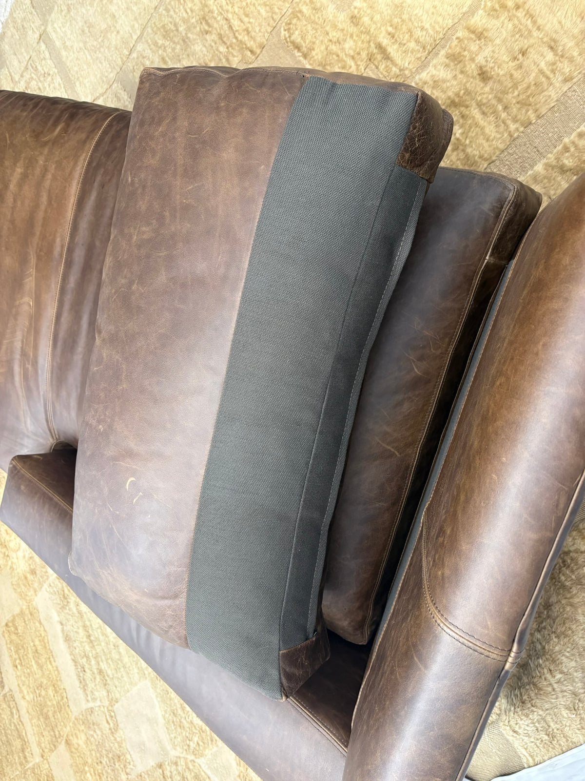 RH Maxwell Leather Right-Arm Chaise